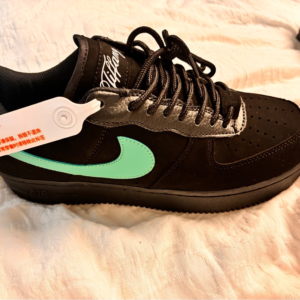 Nike Black and Teal Sneakers